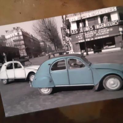 Carte postale 2cv deco garage vintage