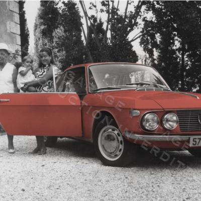 Lancia fulvia deco garage vintage logo
