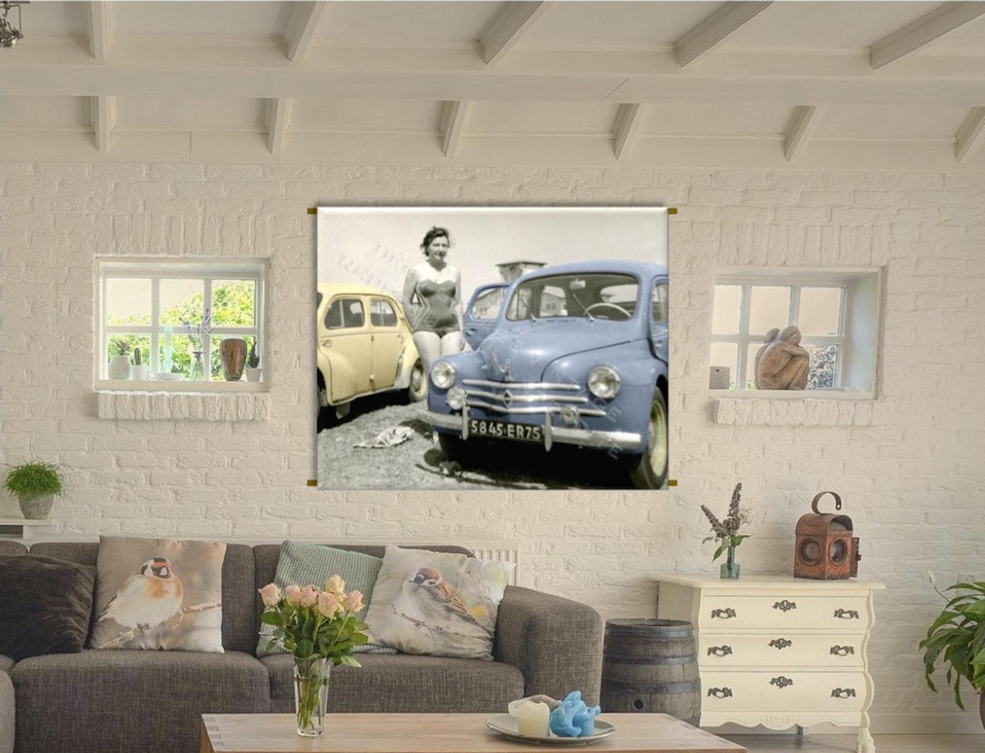 Renault 4cv deco garage vintage salon